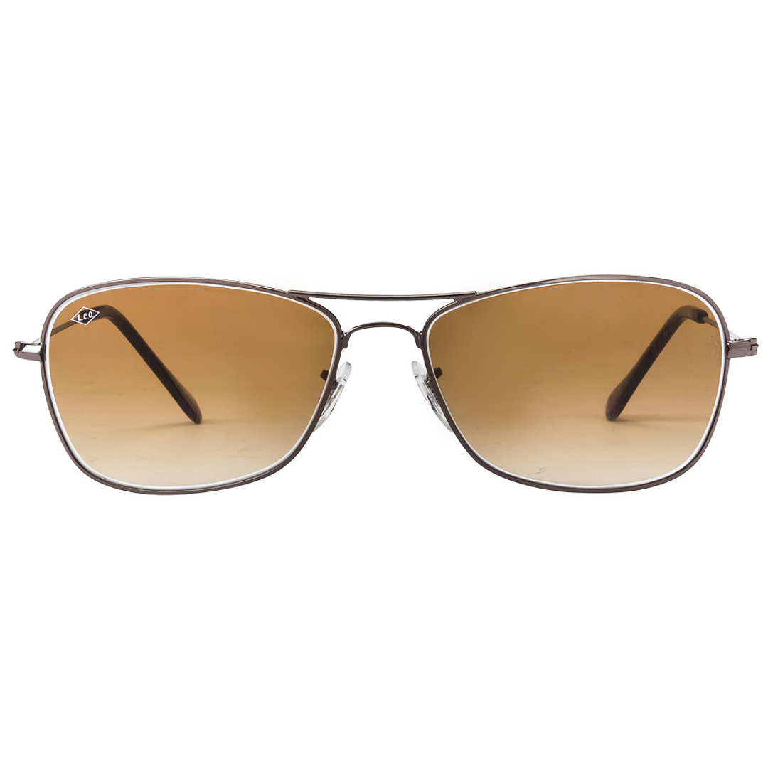 BRANDED Mid Gunmetal Full Rim Rectangle left side