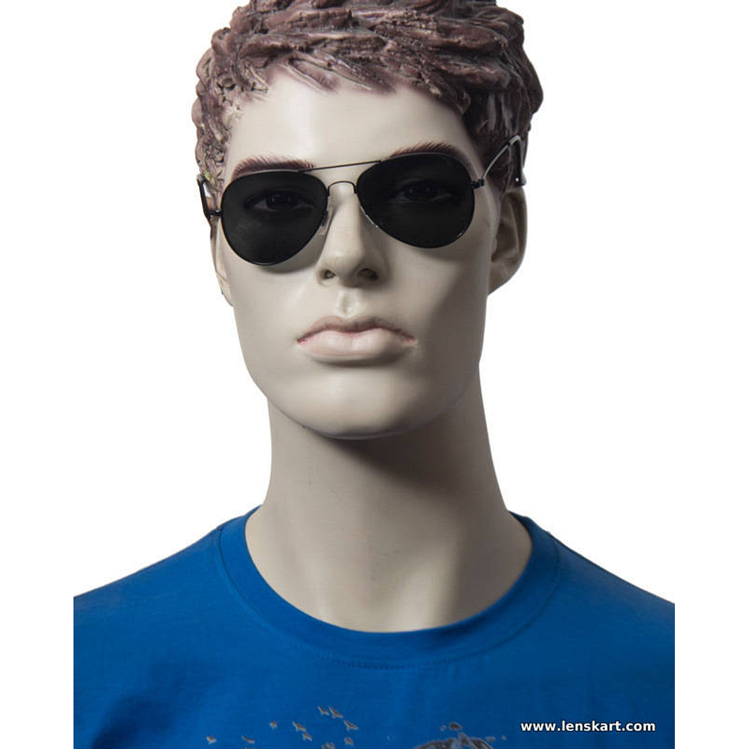 Vincent Chase Online Black Full Rim Aviator left side