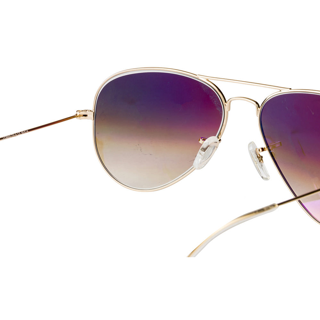 BRANDED Gold Full Rim Aviator left side