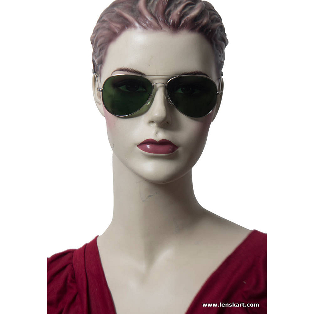 Vincent Chase Online Silver Full Rim Aviator left side