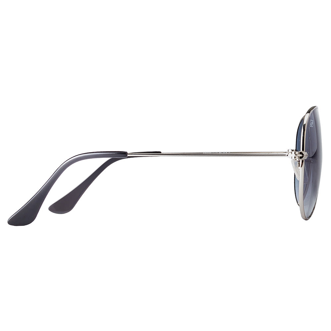BRANDED Silver Full Rim Aviator left side
