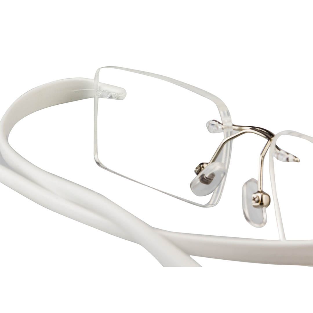 Lenskart Air Online Silver Rimless Rectangle right side