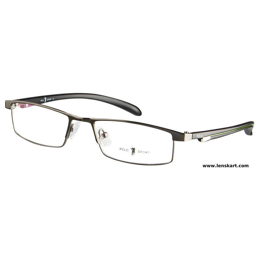 Vincent Chase Online Mid Gunmetal Full Rim Rectangle left side
