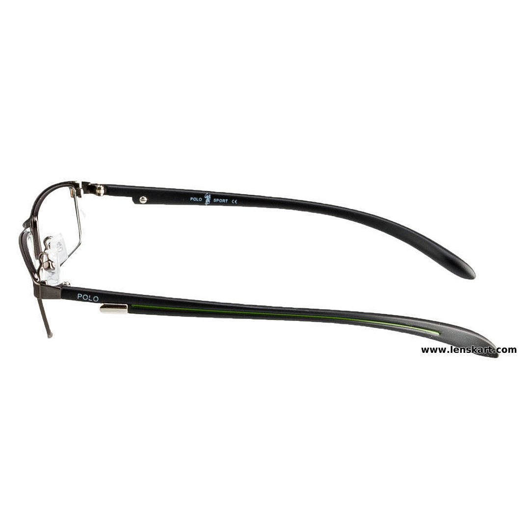 Vincent Chase Online Mid Gunmetal Full Rim Rectangle left side