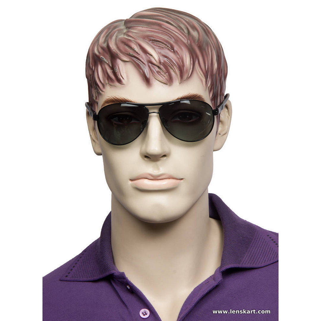 BRANDED Black Full Rim Aviator right side