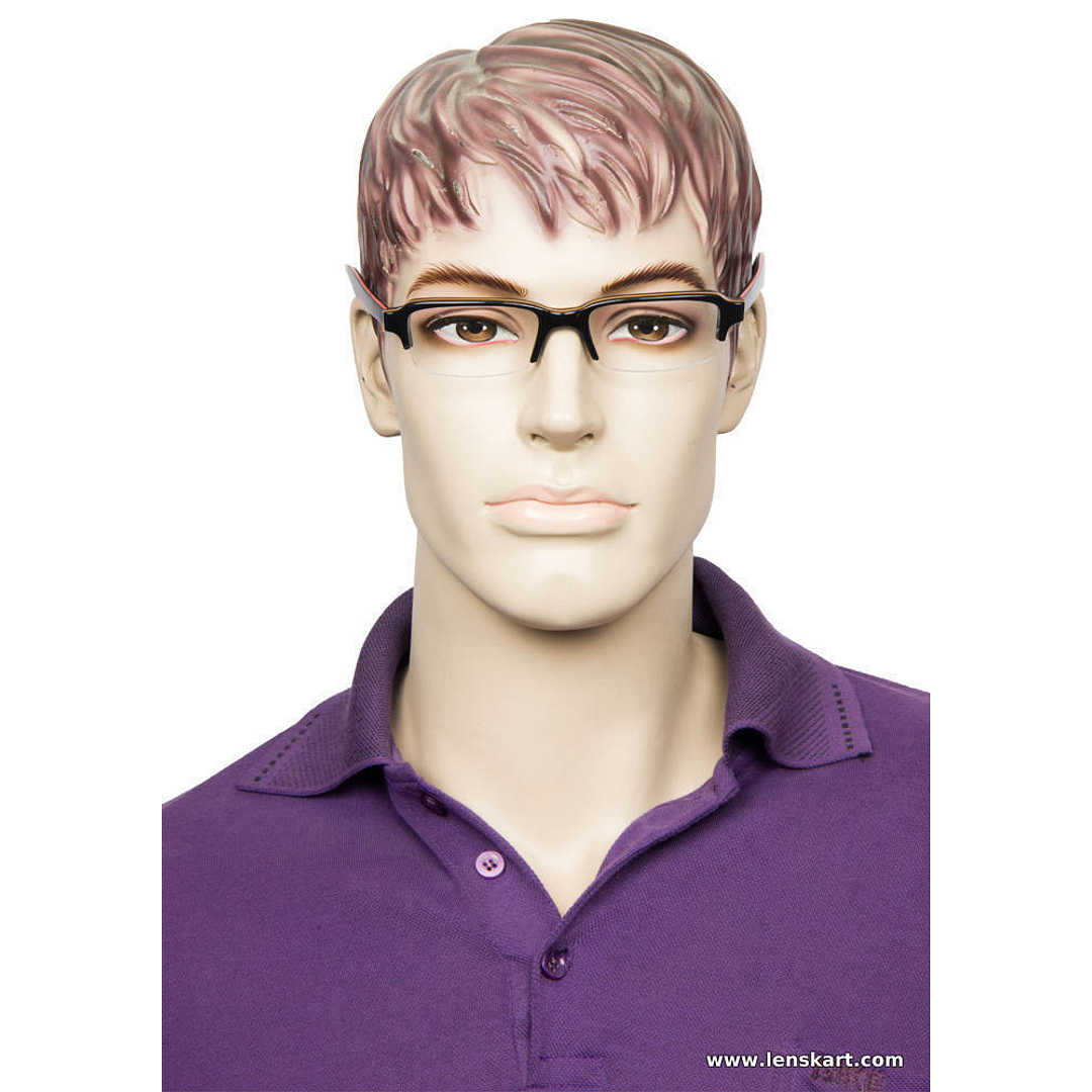 Vincent Chase Online Black Half Rim Rectangle right side