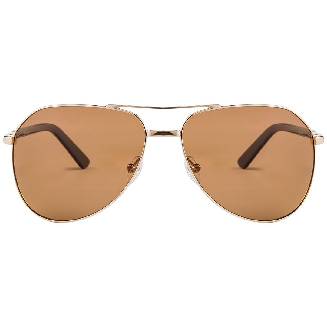 BRANDED Gold Full Rim Aviator left side