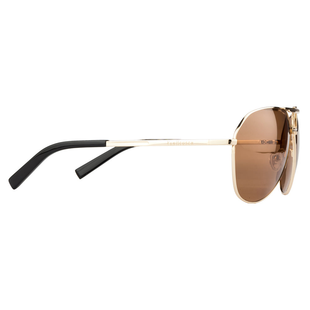 BRANDED Gold Full Rim Aviator left side