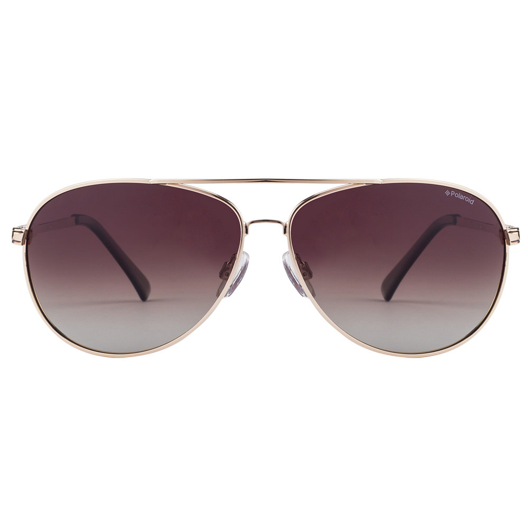 Polaroid Gold Full Rim Aviator left side