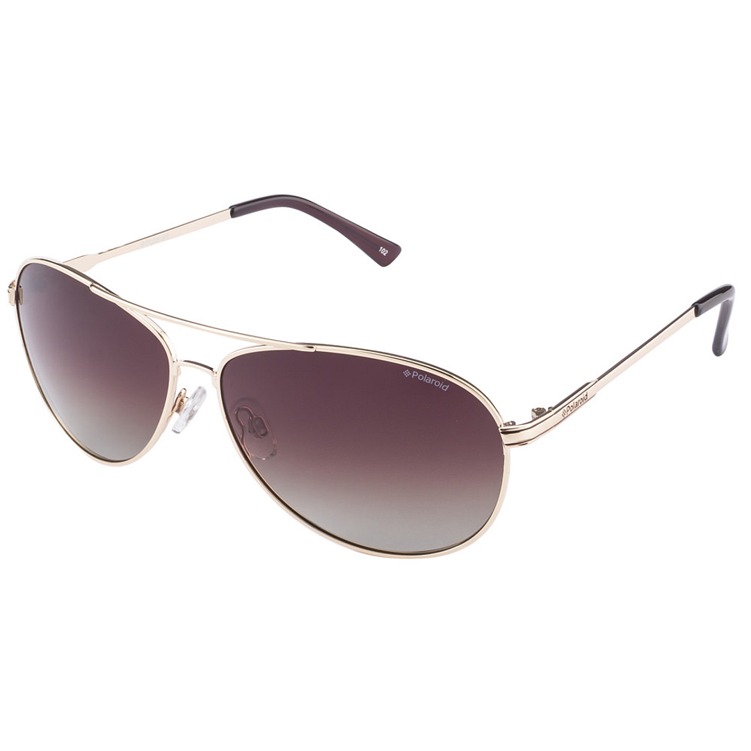 Polaroid Gold Full Rim Aviator left side