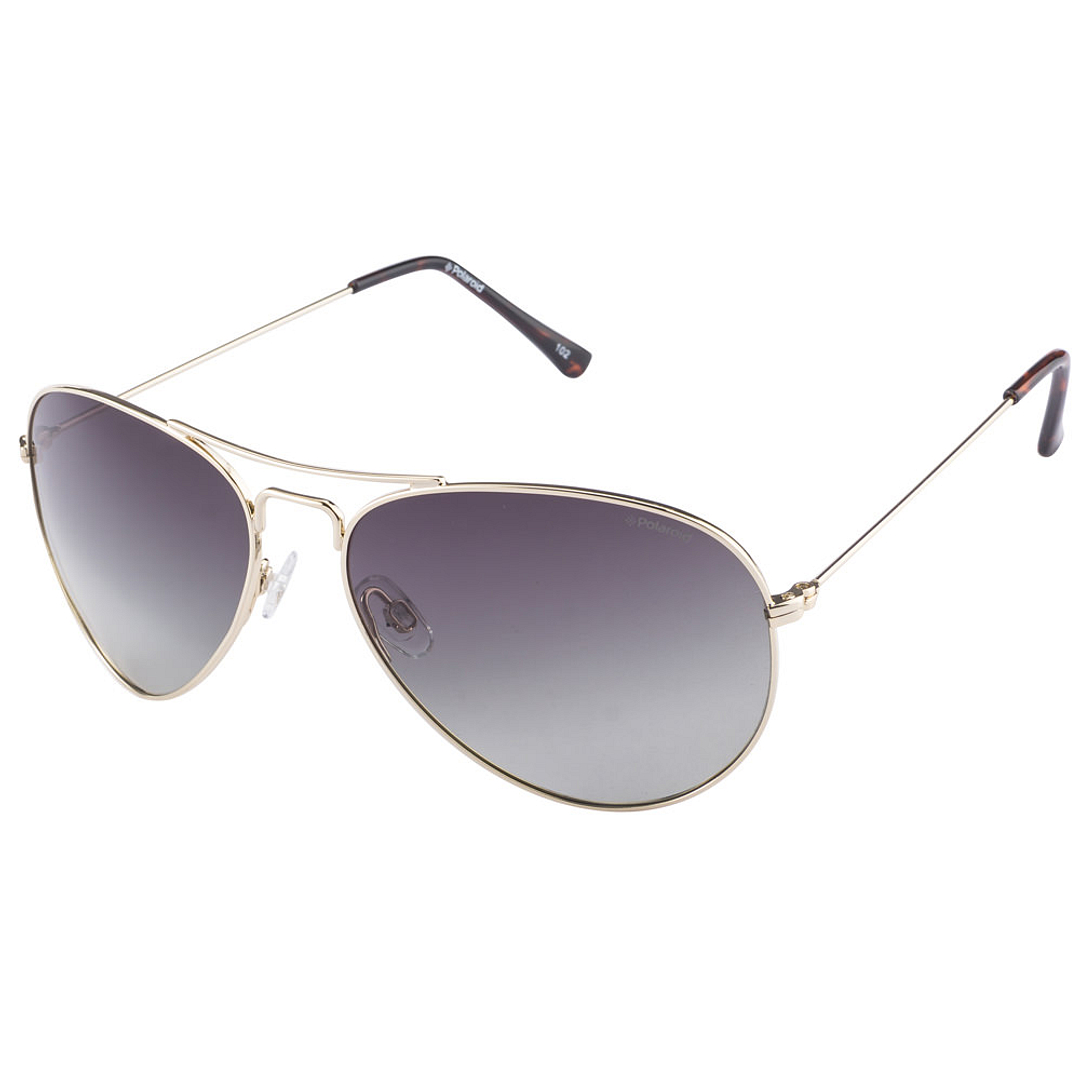 Polaroid Gold Full Rim Aviator left side