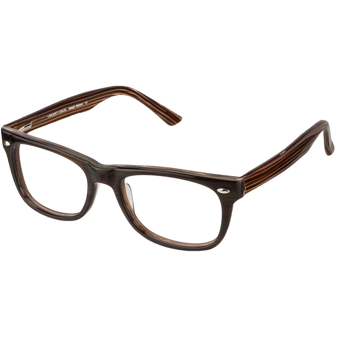 Brown Line Brown Full Rim Rectangle Shape Medium Size-51 Vincent