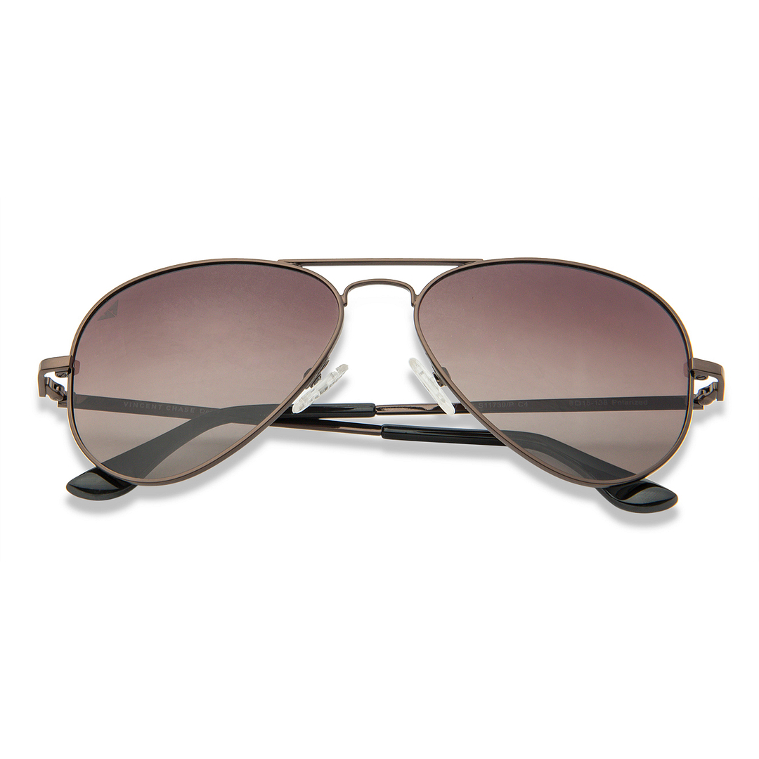 Vincent Chase Online Brown Full Rim Aviator right side