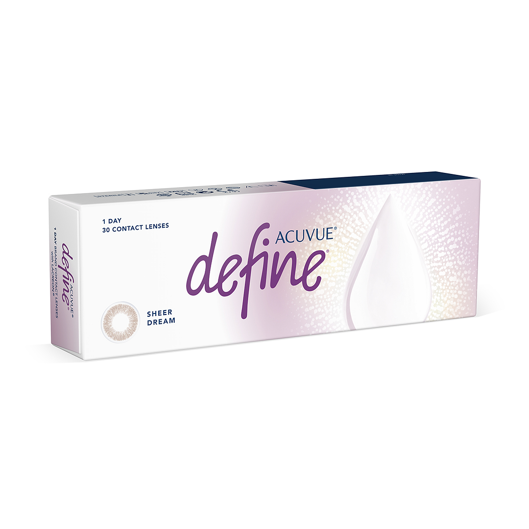 Acuvue 1 Day Acuvue Define With Lacreon Sheer Dream Plano left side