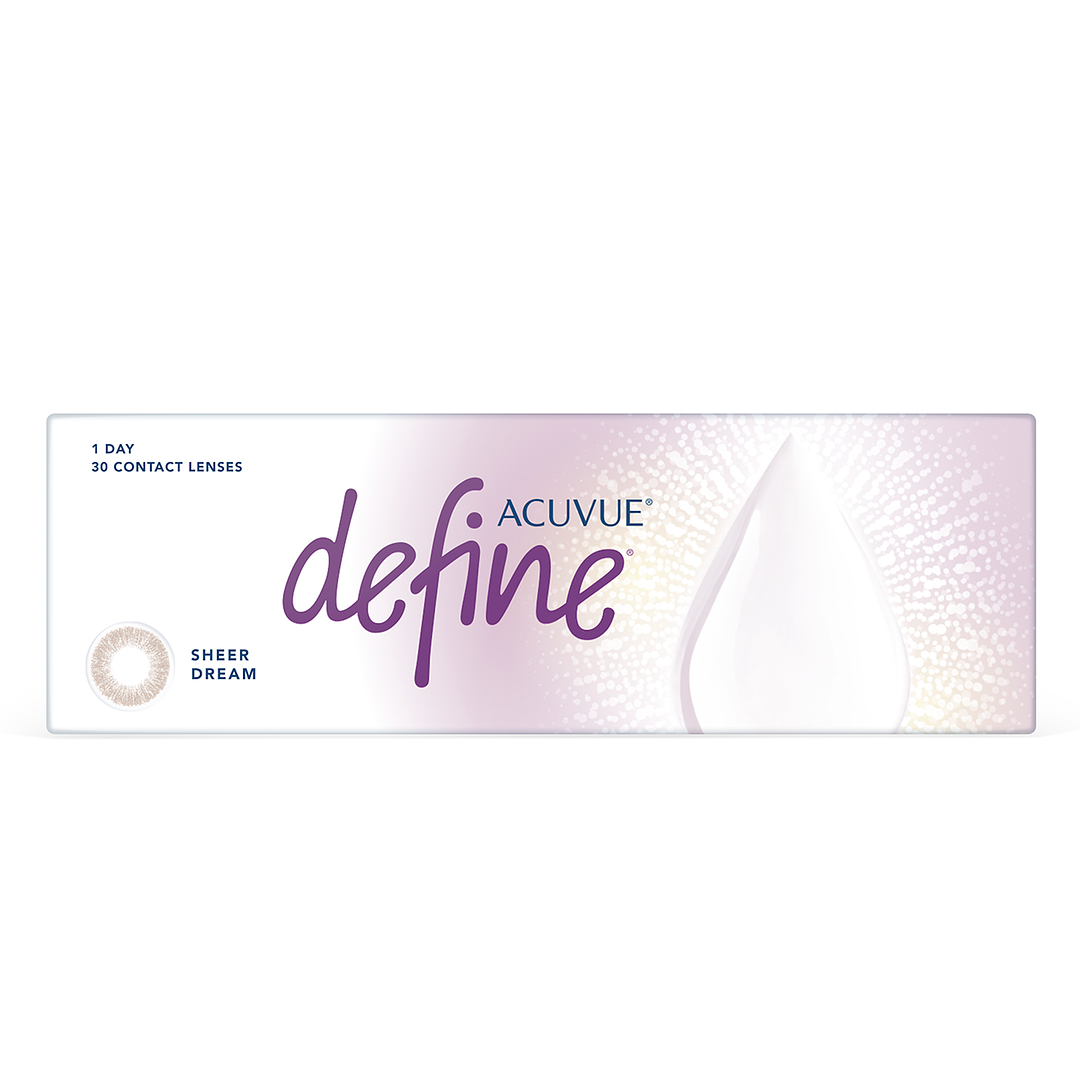 Acuvue 1 Day Acuvue Define With Lacreon Sheer Dream Plano left side