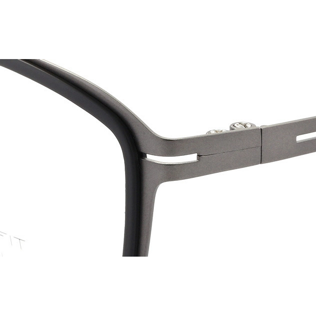 OWNDAYS | AIR Mid Gunmetal Full Rim Rectangle left side