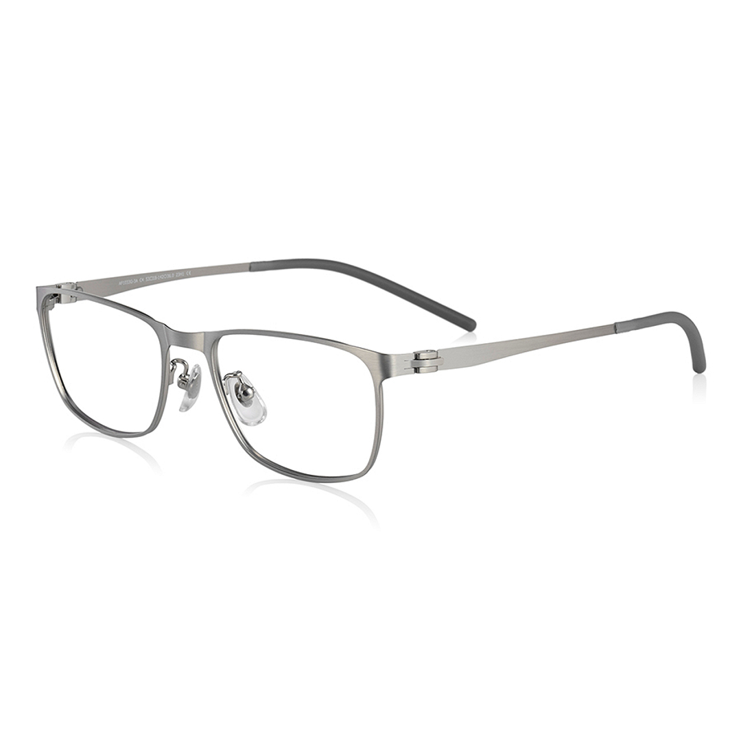OWNDAYS | AIR Silver Full Rim Rectangle left side