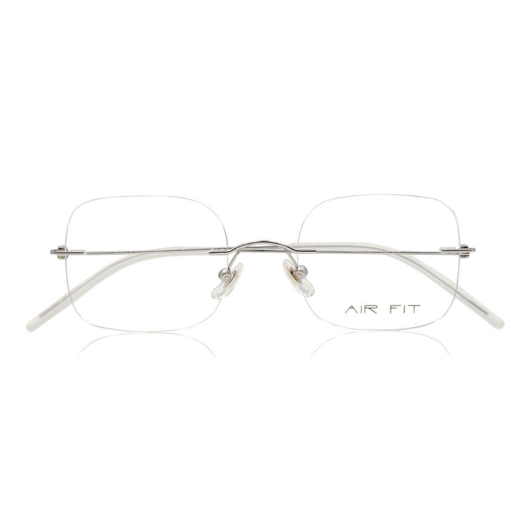 OWNDAYS | AIR Silver Rimless Rectangle left side