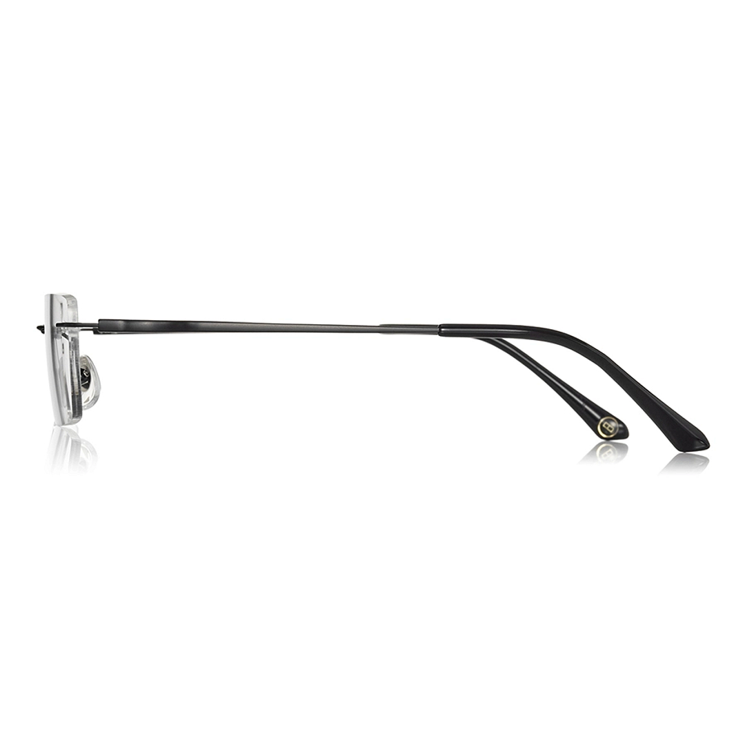 OWNDAYS | AIR MATTE BLACK Rimless Rectangle left side
