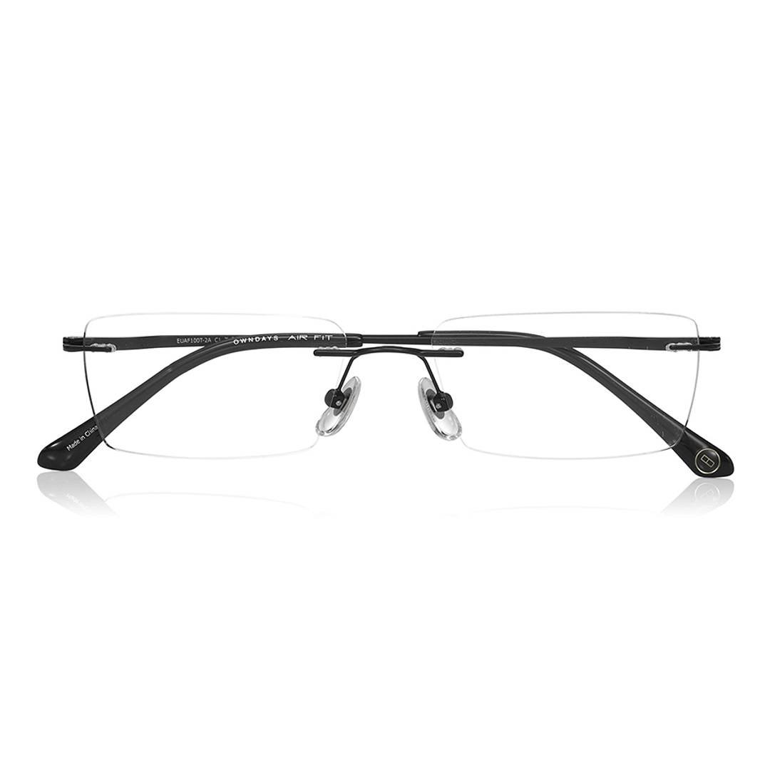 OWNDAYS | AIR MATTE BLACK Rimless Rectangle right side