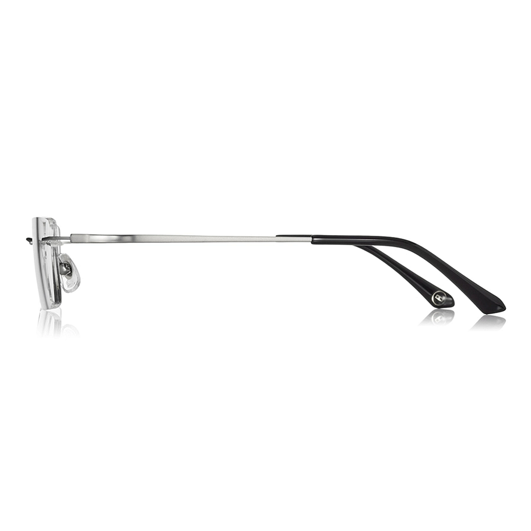 OWNDAYS | AIR Silver Rimless Rectangle left side