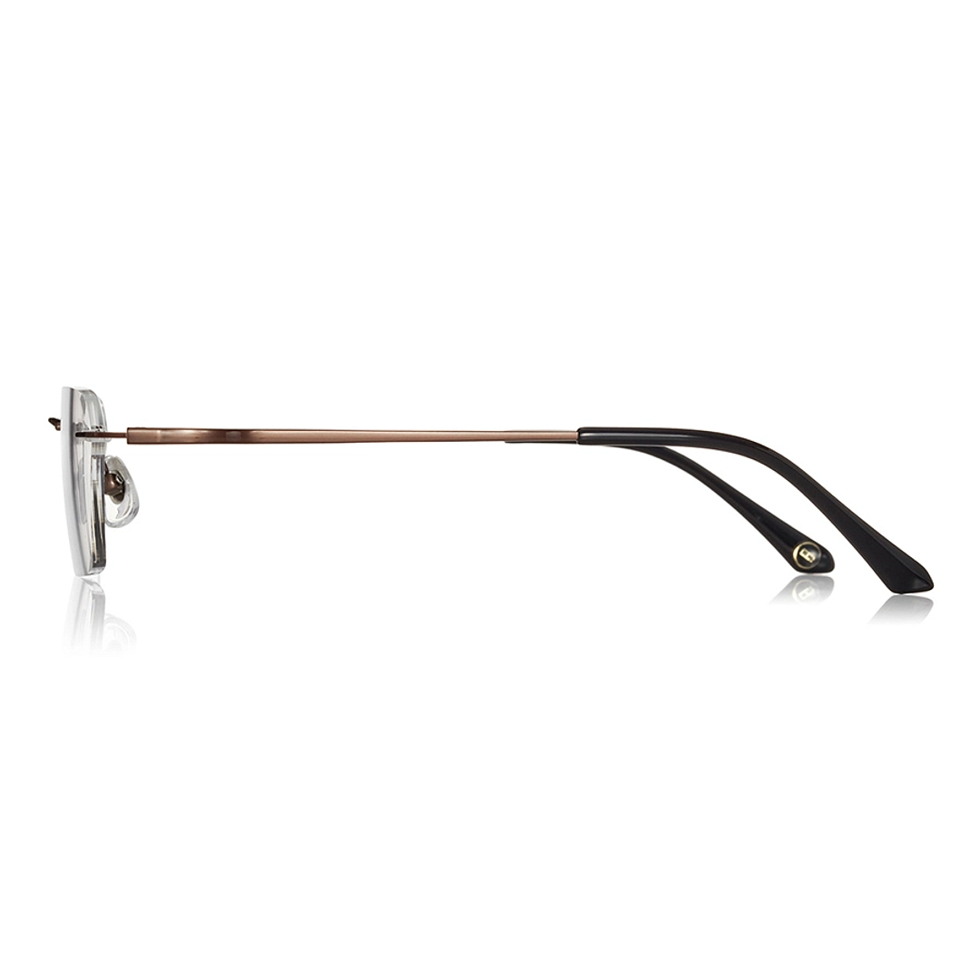 OWNDAYS | AIR Light Brown Rimless Rectangle left side