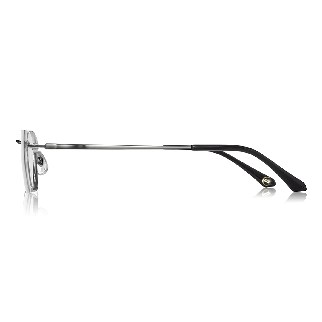 OWNDAYS | AIR Silver Rimless Rectangle left side