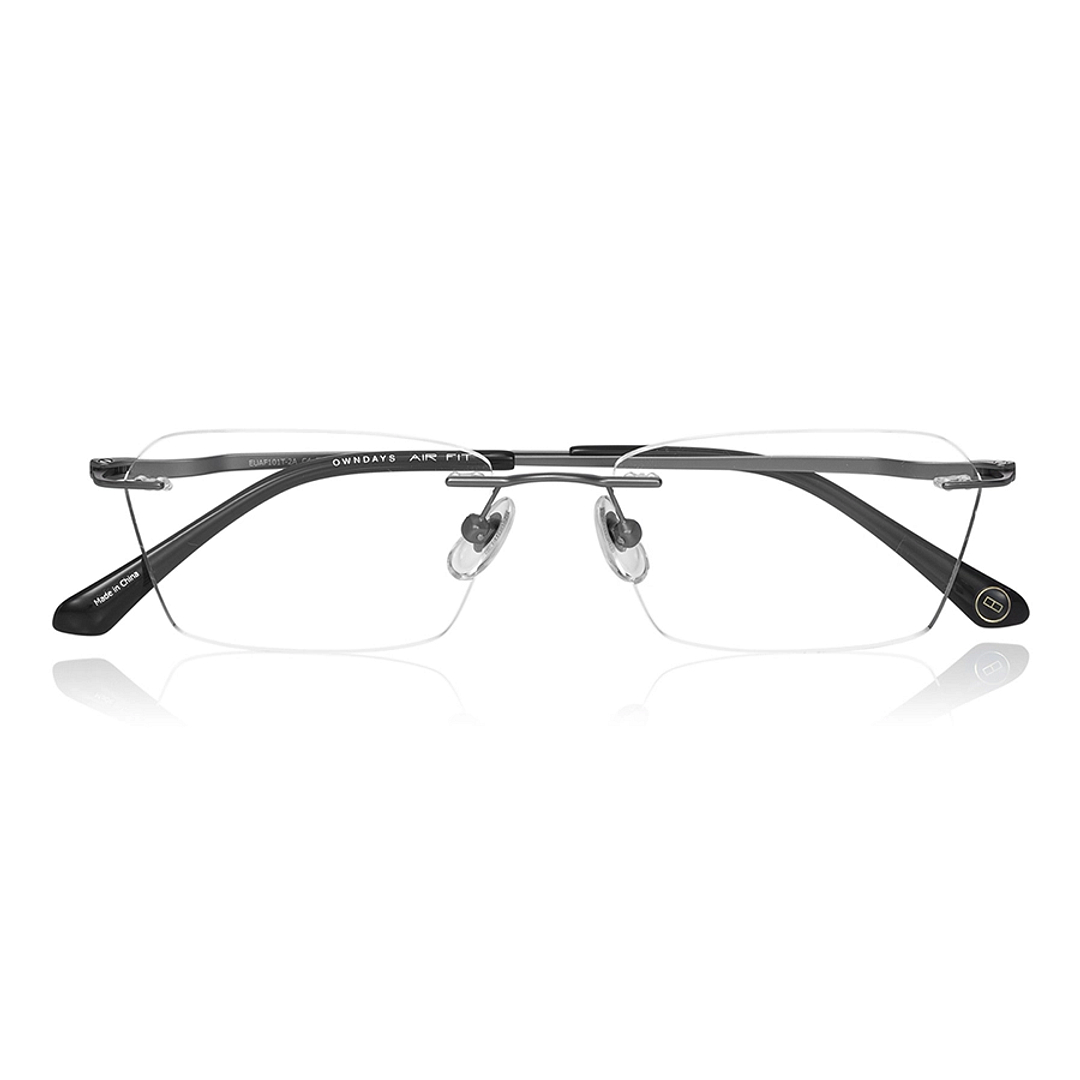 OWNDAYS | AIR Silver Rimless Rectangle right side