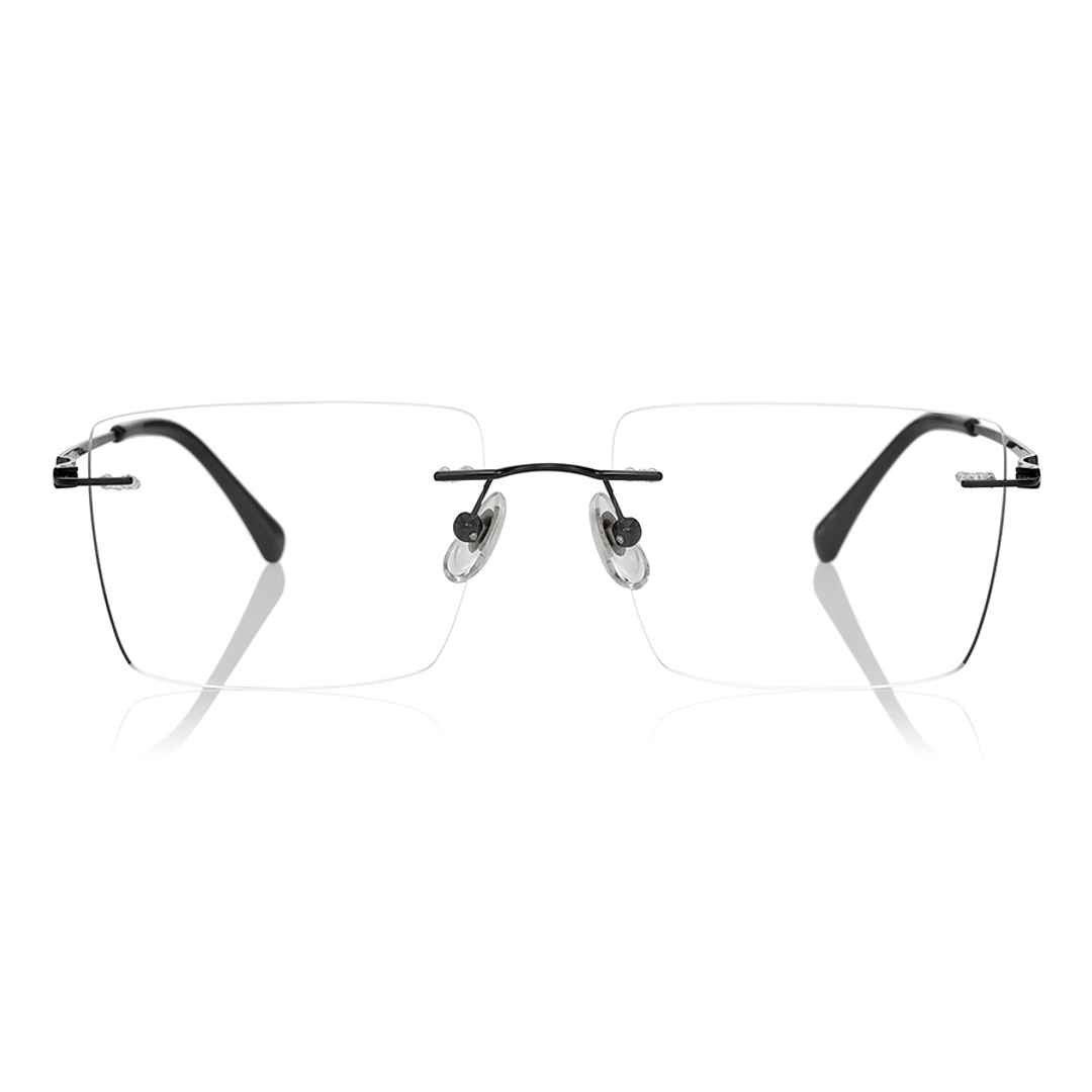 OWNDAYS | AIR Black Rimless Wellington right side