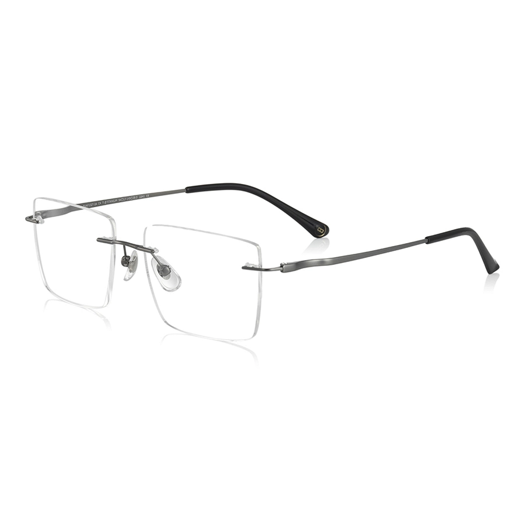 OWNDAYS | AIR Silver Rimless Wellington left side