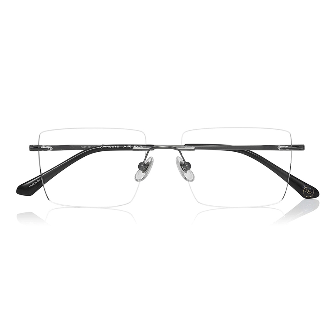 OWNDAYS | AIR Silver Rimless Wellington right side