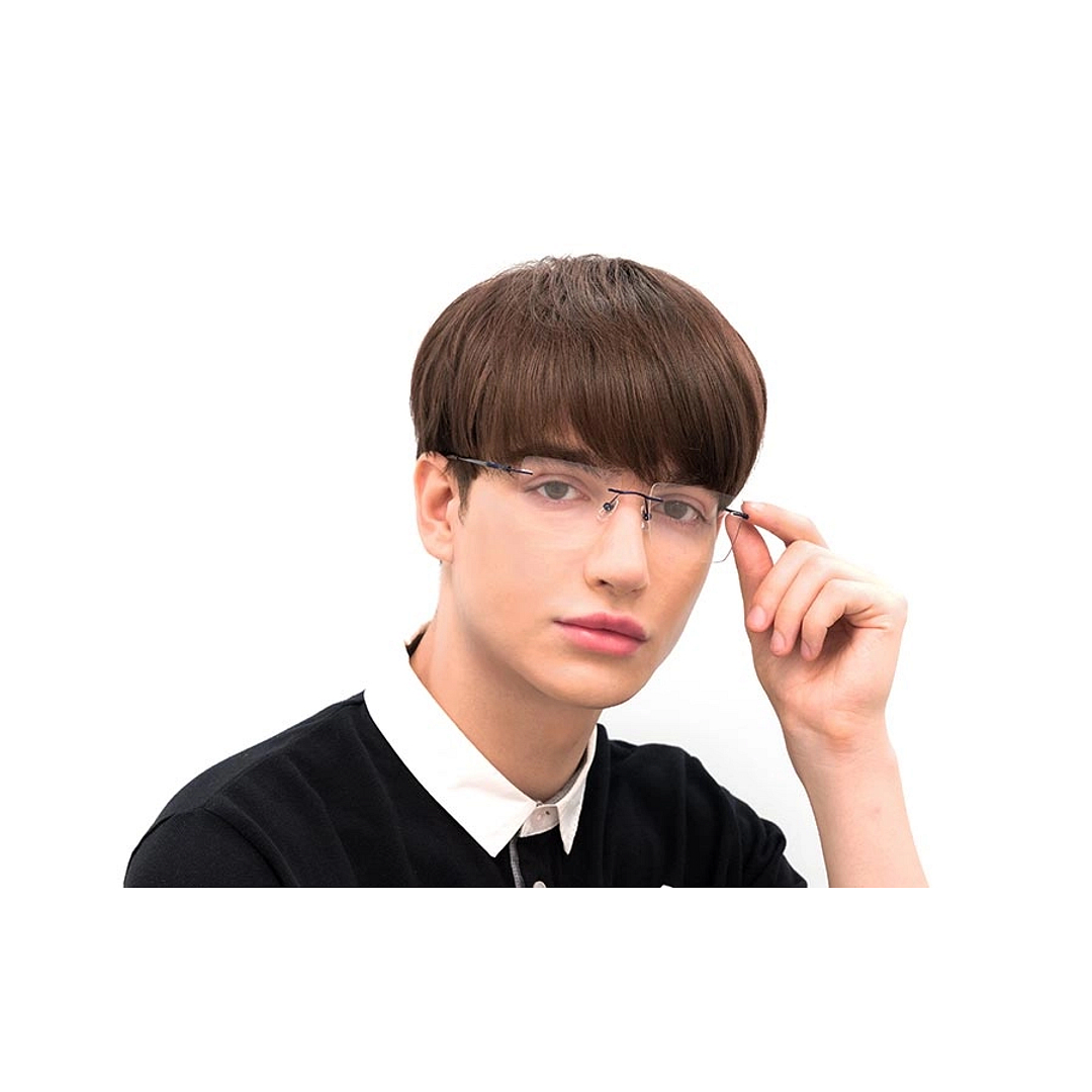 OWNDAYS | AIR Silver Rimless Wellington left side