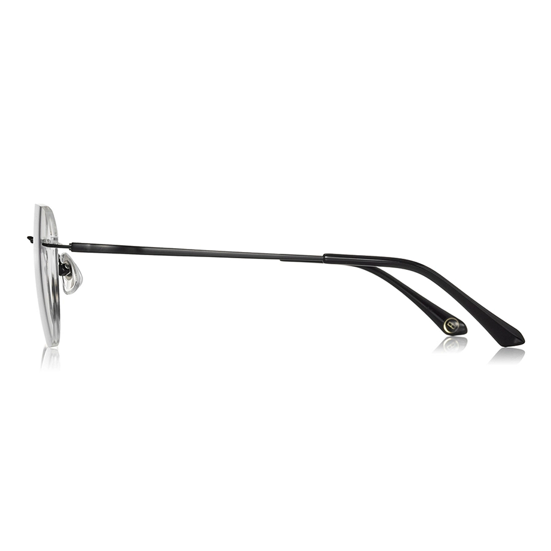 OWNDAYS | AIR Matte Black Rimless Teardrop left side