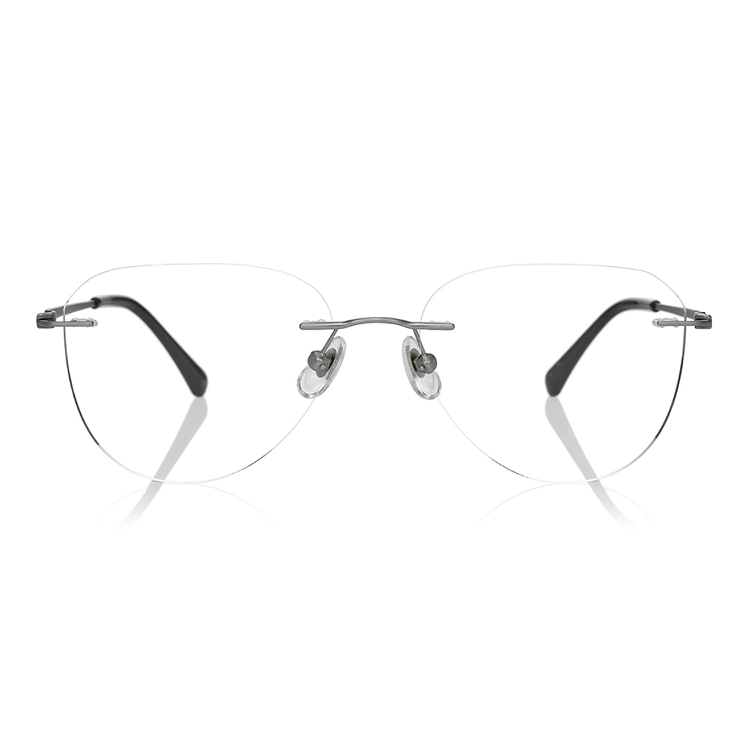 OWNDAYS | AIR Silver Rimless Teardrop right side