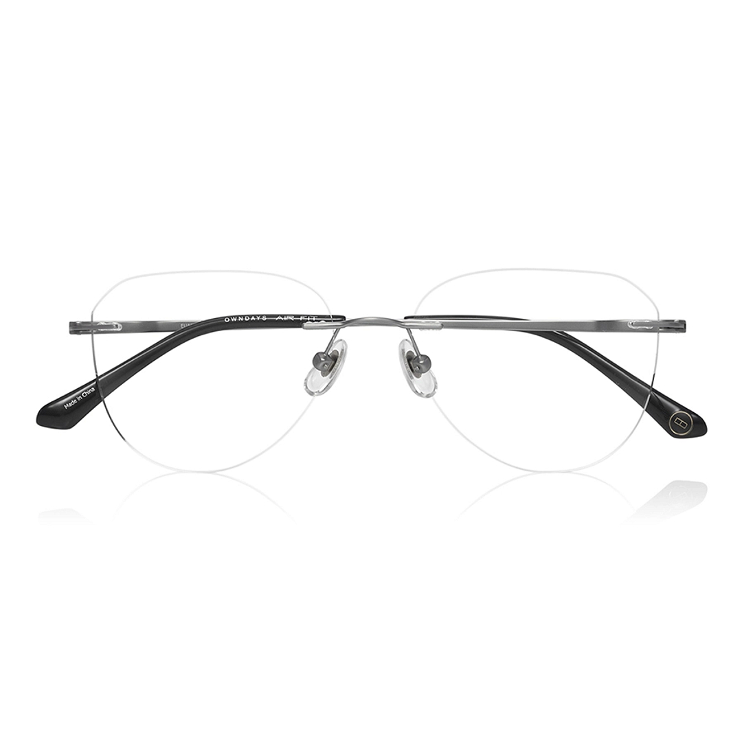 OWNDAYS | AIR Silver Rimless Teardrop right side