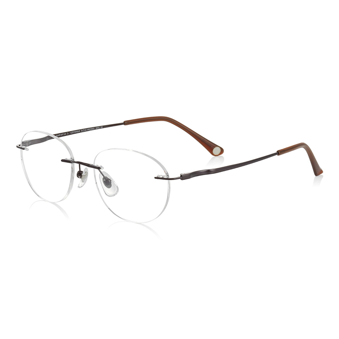 OWNDAYS | AIR Dark Brown Full Rim Oval left side