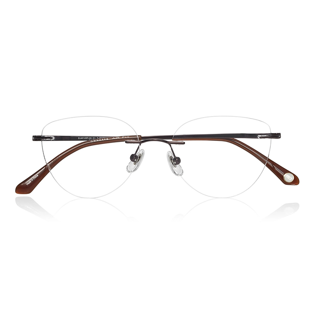 OWNDAYS | AIR Dark Brown Rimless Fox right side