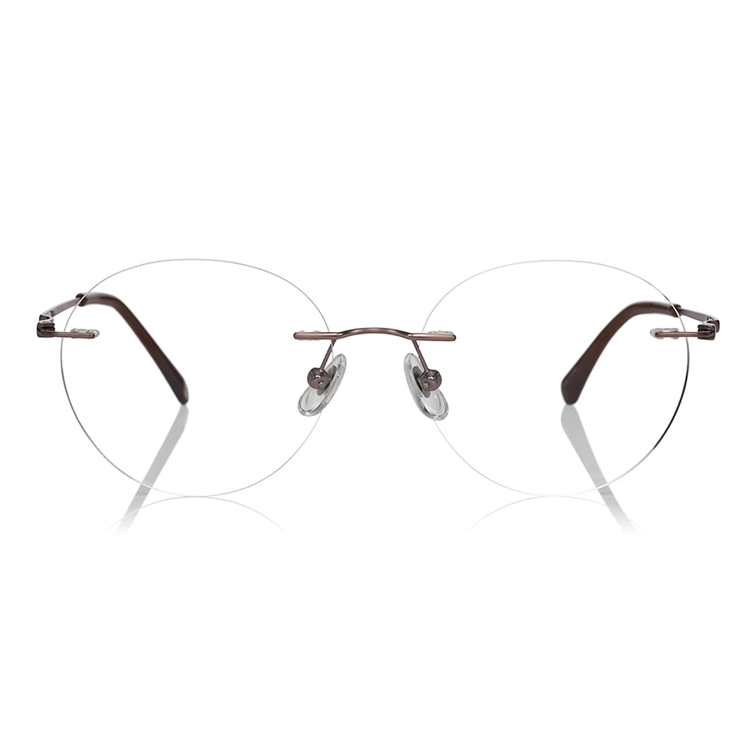 OWNDAYS | AIR Pink Rimless Boston right side