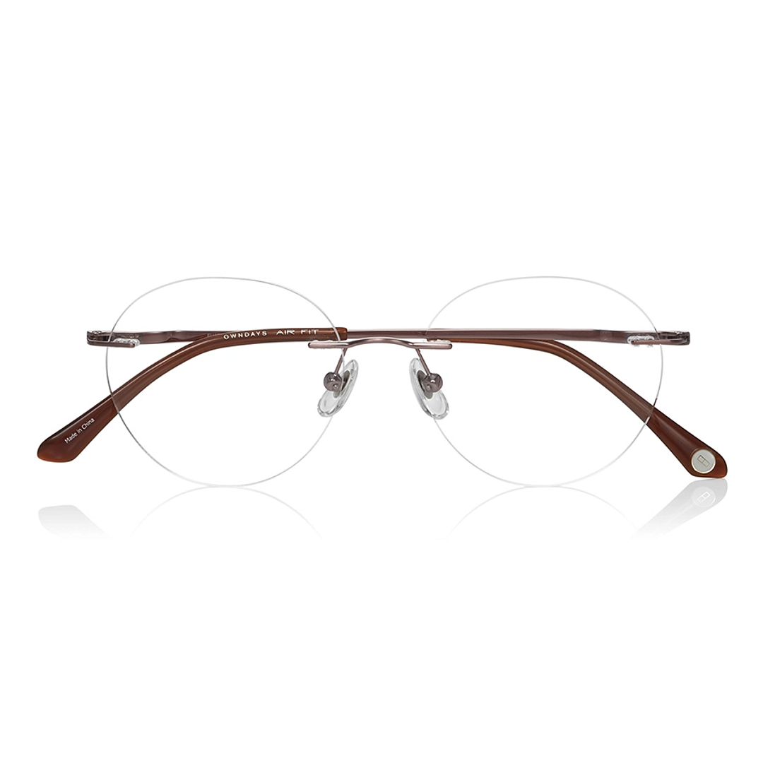 OWNDAYS | AIR Pink Rimless Boston right side