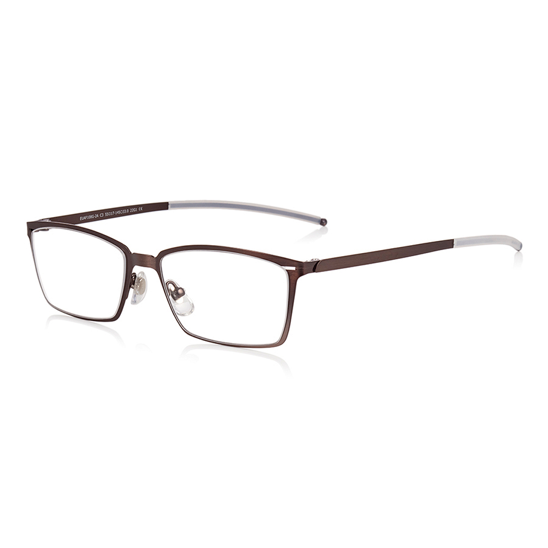 OWNDAYS | AIR Matte Brown Full Rim Rectangle left side