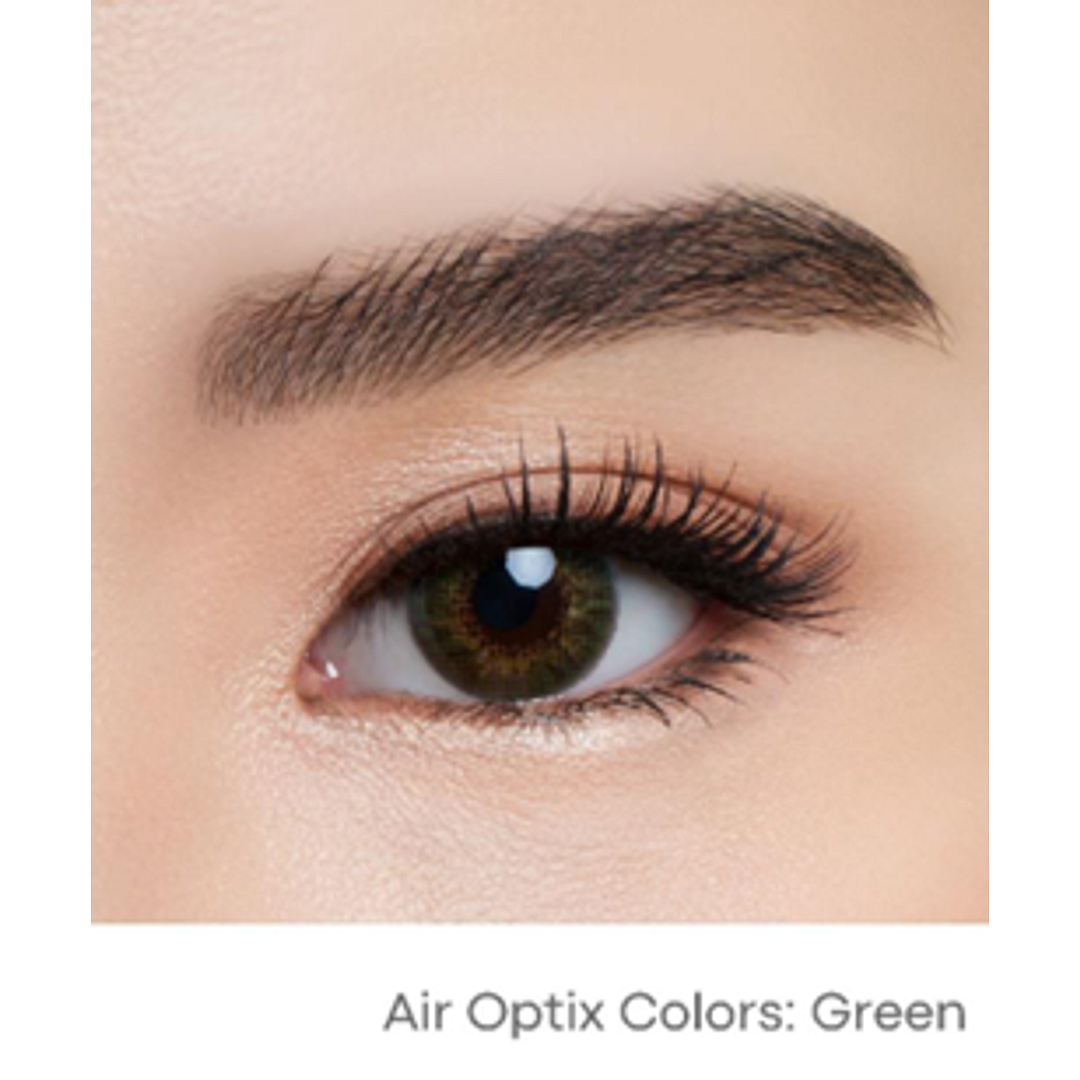 Alcon Air Optix Colors Green Plano Monthly 2LP Alcon right side