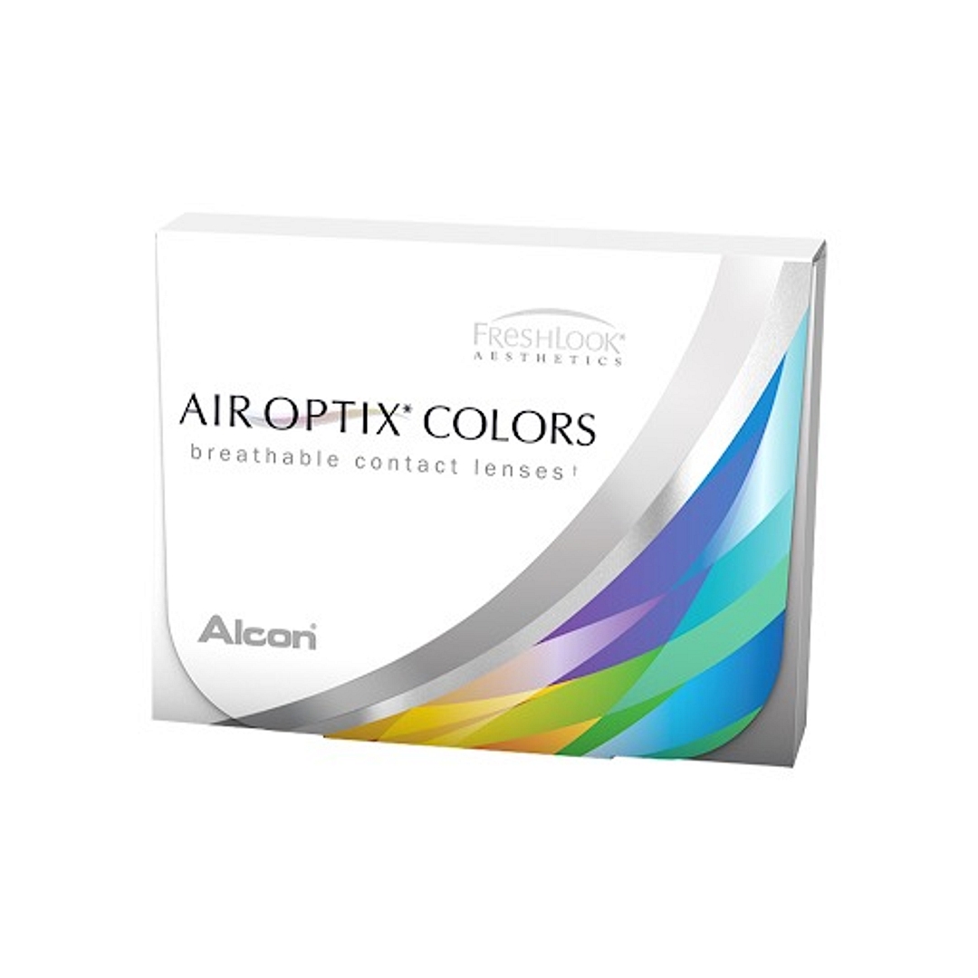 Alcon Air Optix Colors Pure Hazel Plano Monthly 2LP Alcon left side