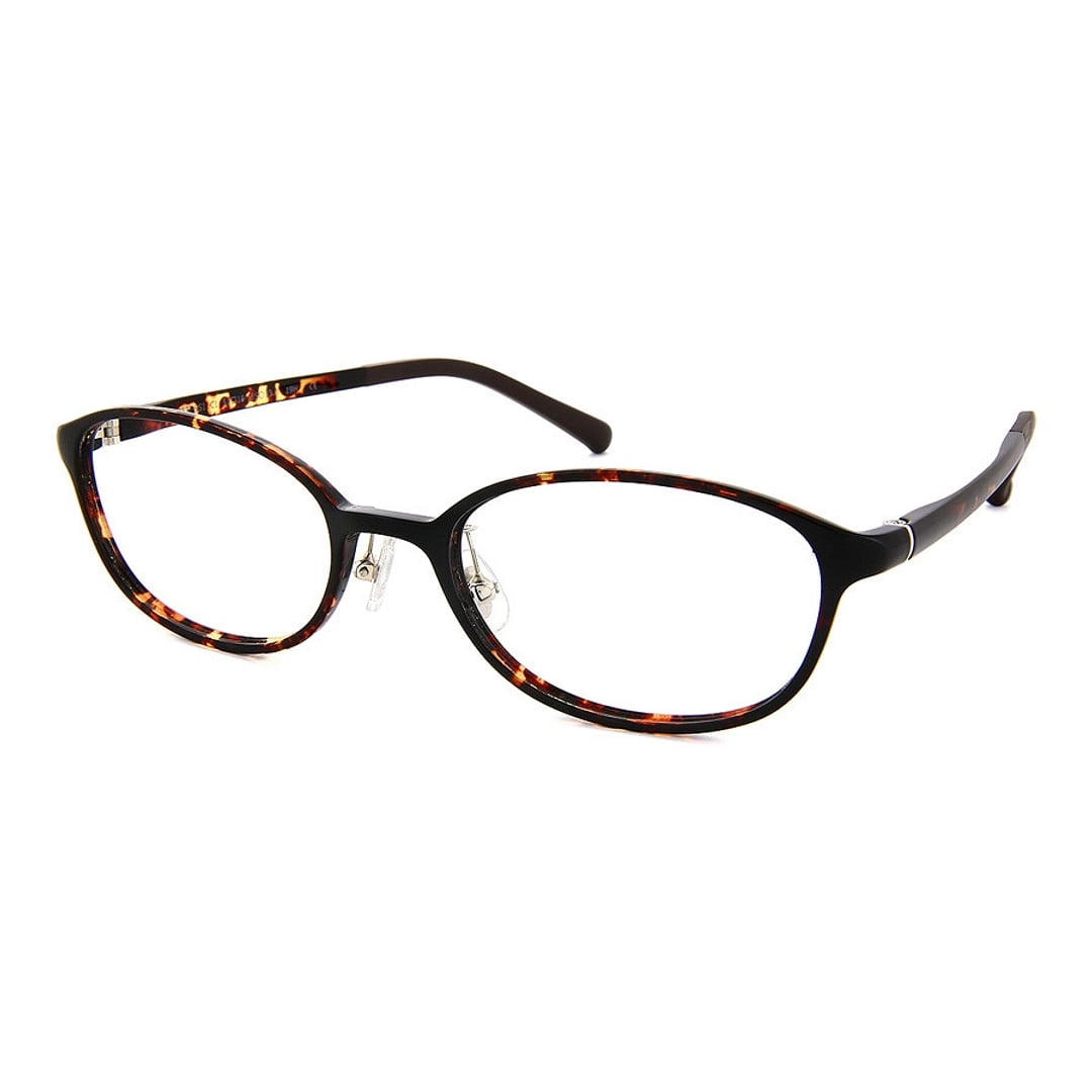 OWNDAYS | AIR Brown Demi Full Rim Oval left side