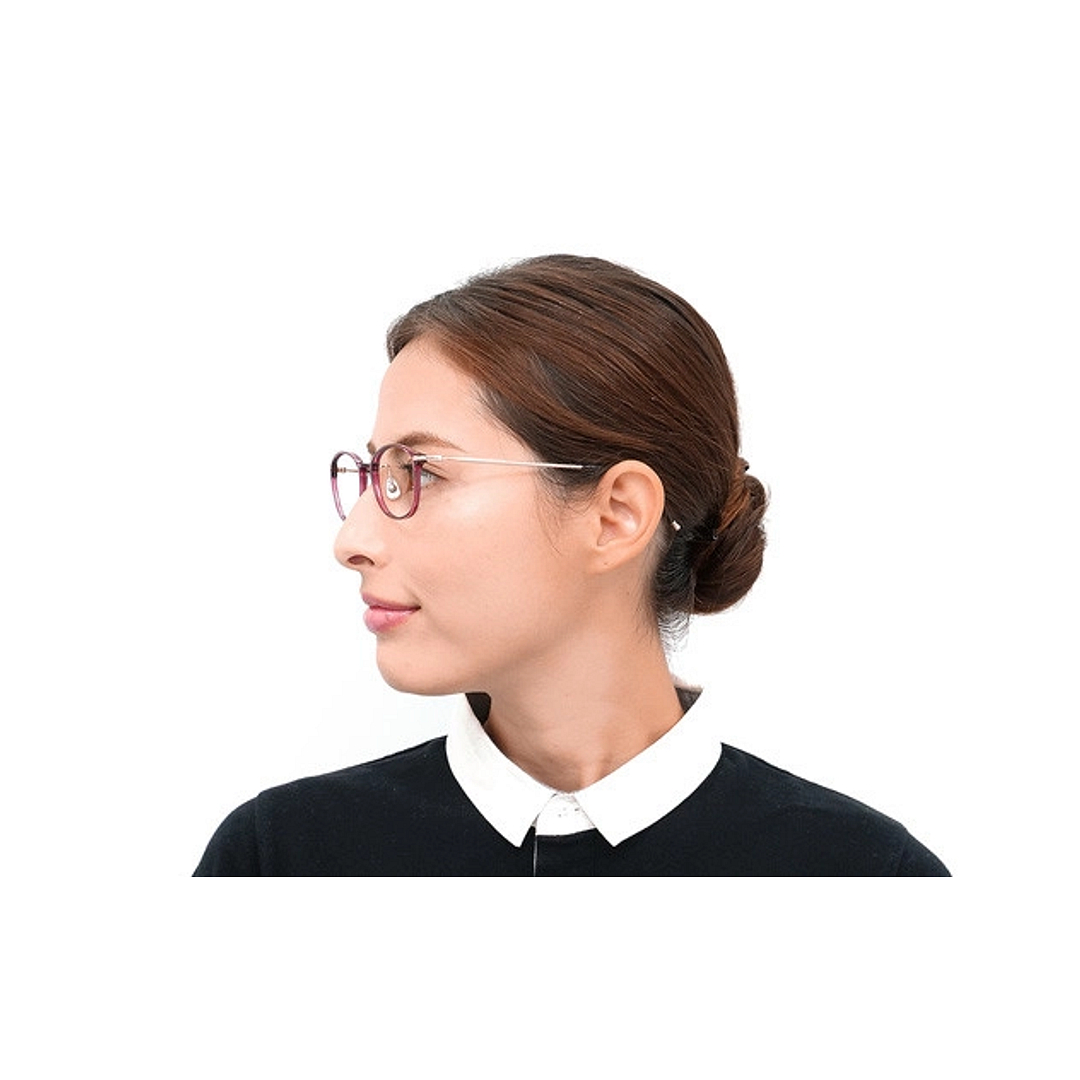 OWNDAYS | AIR Brown Demi Full Rim Oval left side