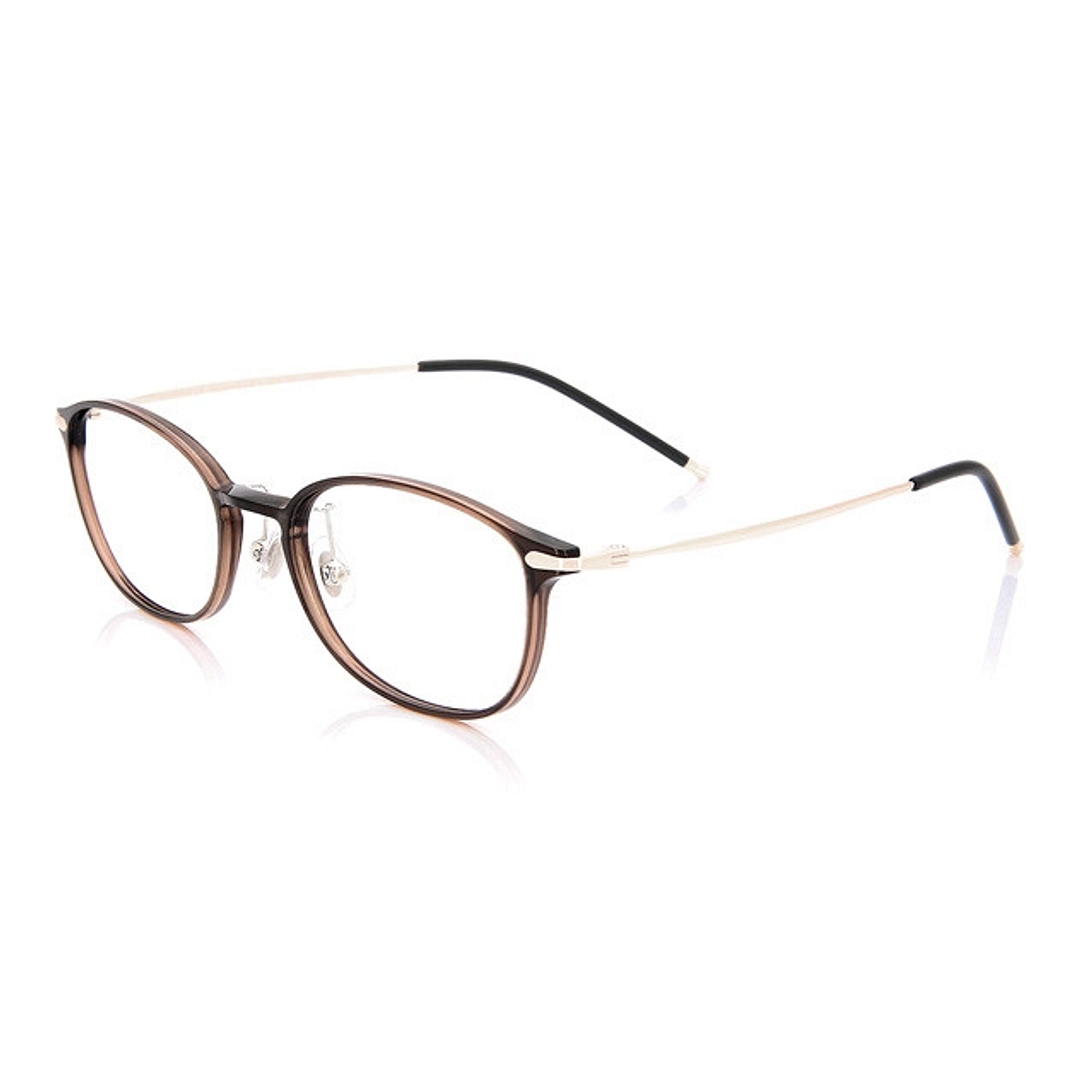 OWNDAYS | AIR Light Brown Full Rim Oval left side