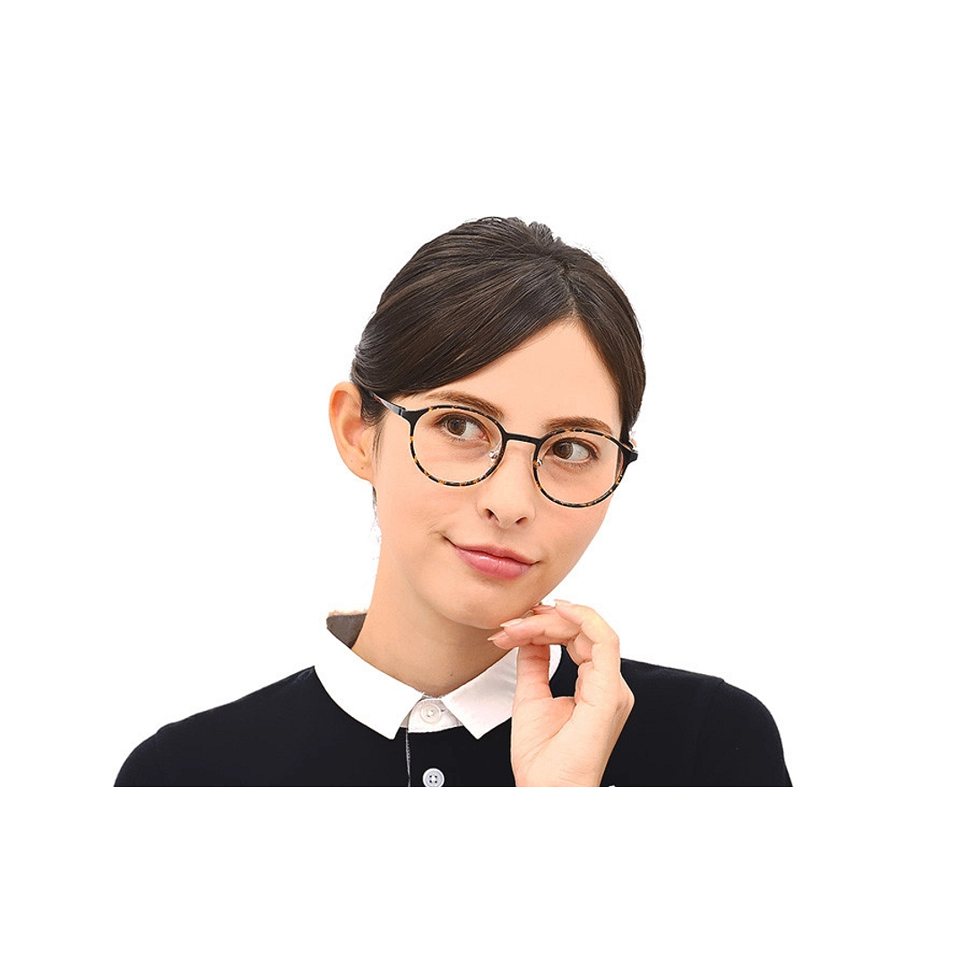 OWNDAYS | AIR Brown Demi Full Rim Boston left side