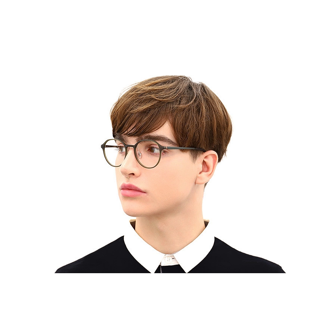 OWNDAYS | AIR Matte Brown Demi Full Rim Boston right side