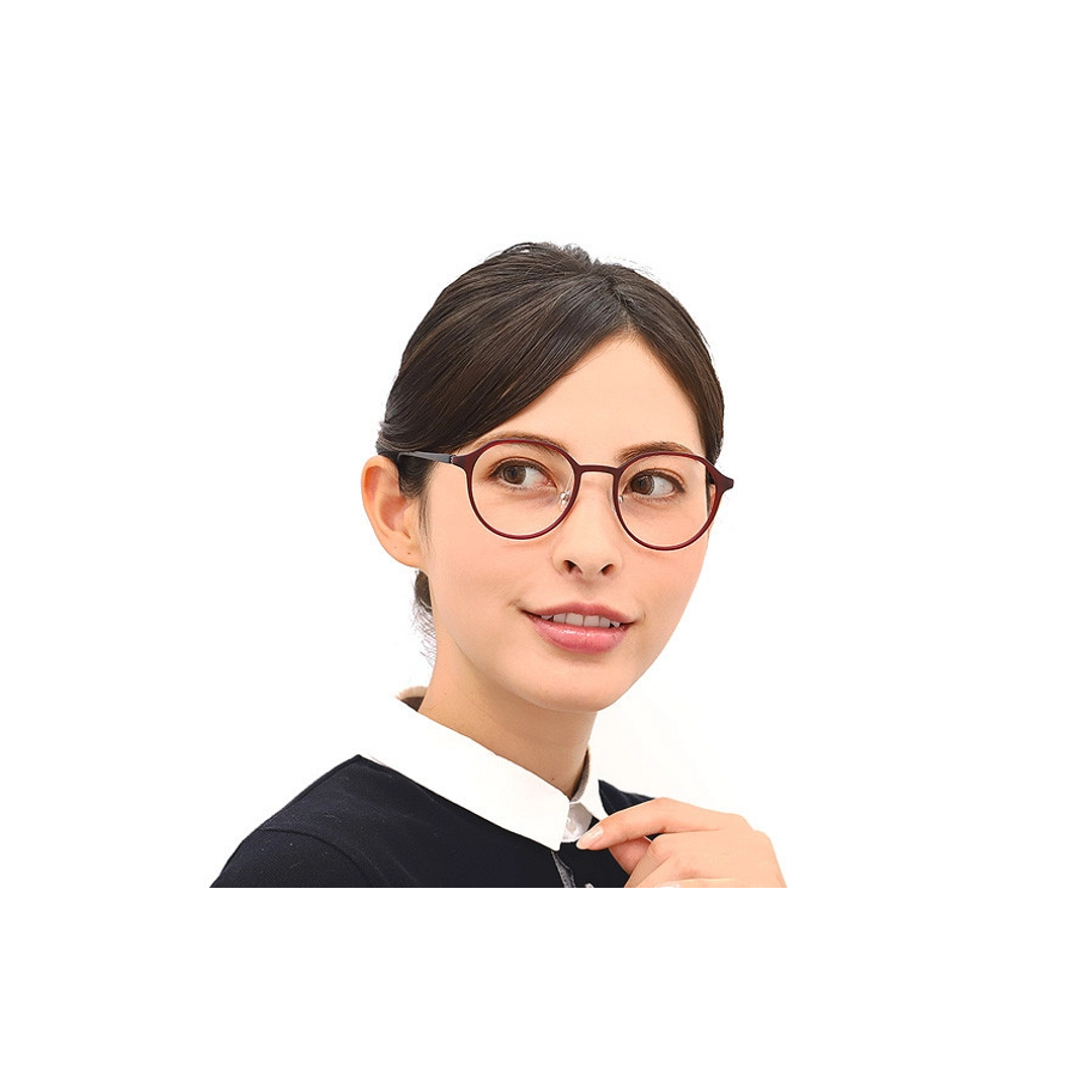 OWNDAYS | AIR Matte Red Full Rim Boston left side