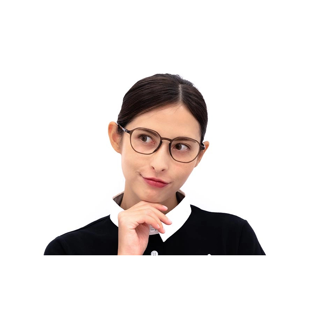 OWNDAYS | AIR Light Gray Full Rim Polygon left side