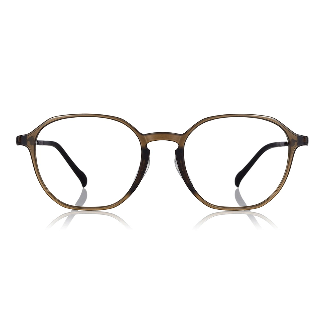 OWNDAYS | AIR Light Brown Full Rim Polygon right side